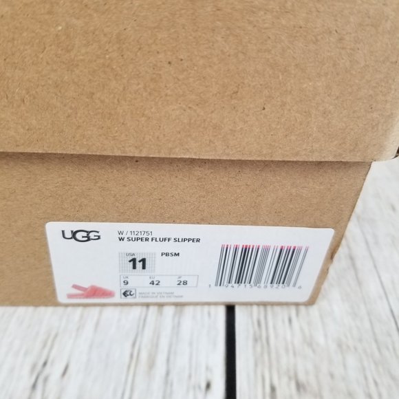 UGG Super Fluff Slipper Size 11 Pink New - Picture 10 of 10